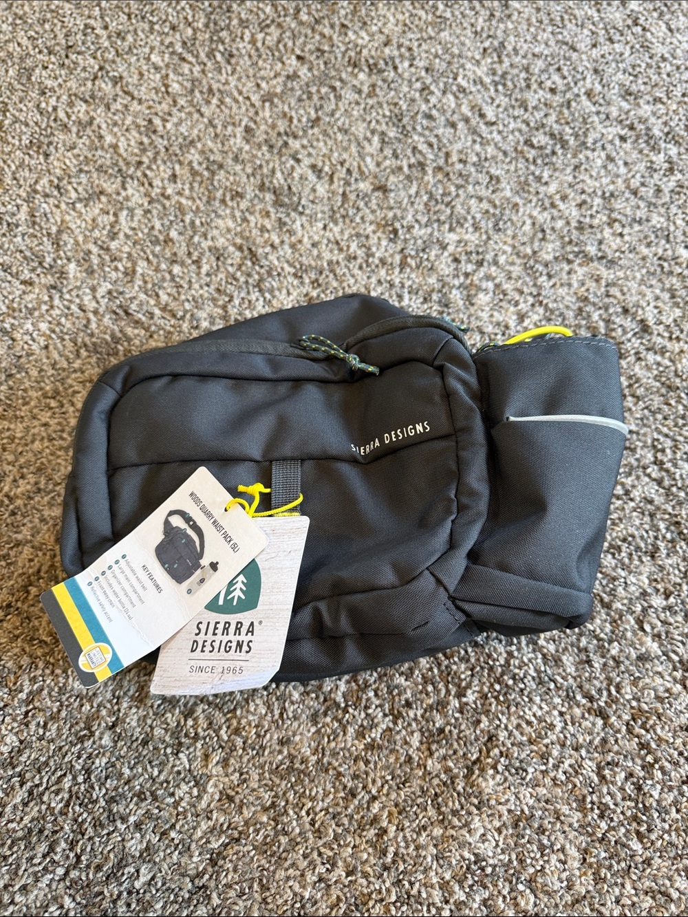 NWT Sierra Designs Woods Quarry Waist Pack Camp Hike Gray Adjustable